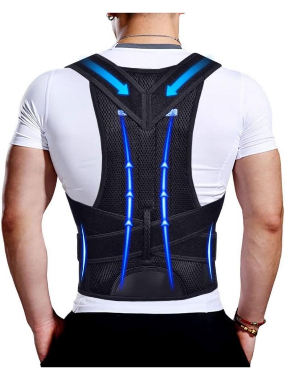 Posture Corrector Back Brace for Men & Women - Lumbar Support, Pain Relief, Full